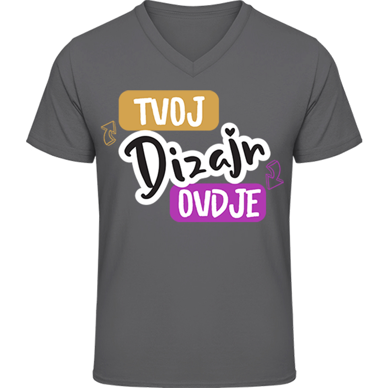 Majica Gildan s V-izrezom za Tisak po Želji - Puppynator.hr