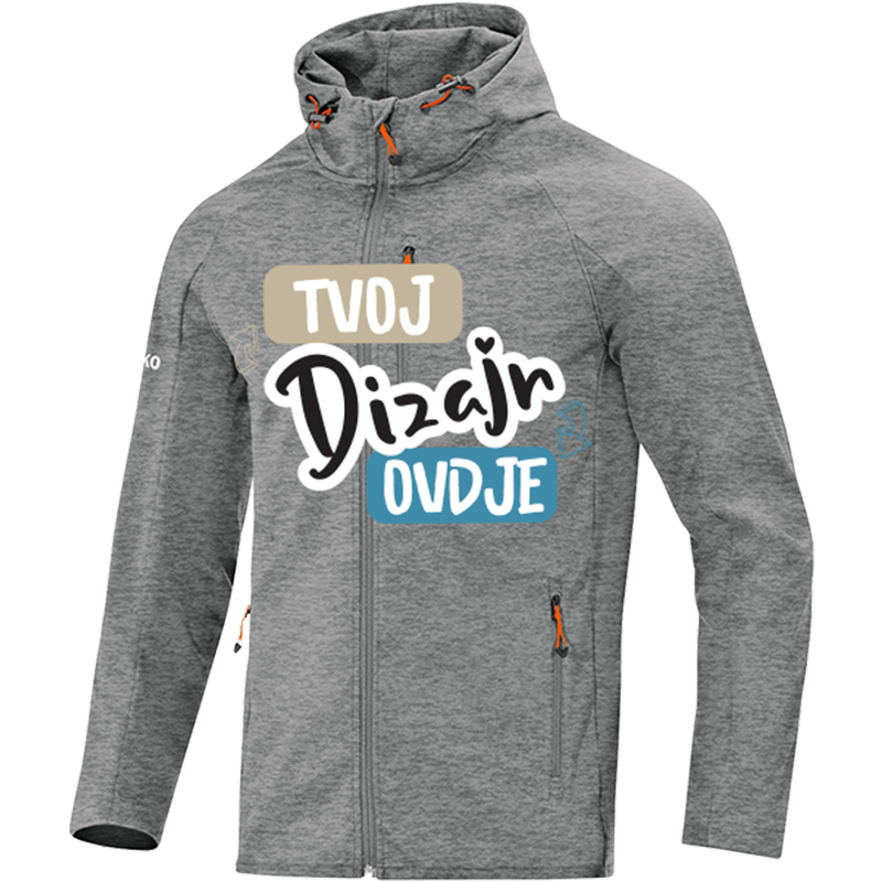 Tisak na Mušku Softshell Jaknu JAKO s Kapuljačom - puppynator.hr