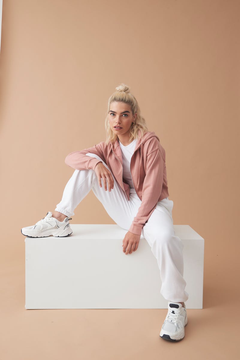 Kratka Ženska Duksa AWDis s Kapuljačom Zipom s Printom