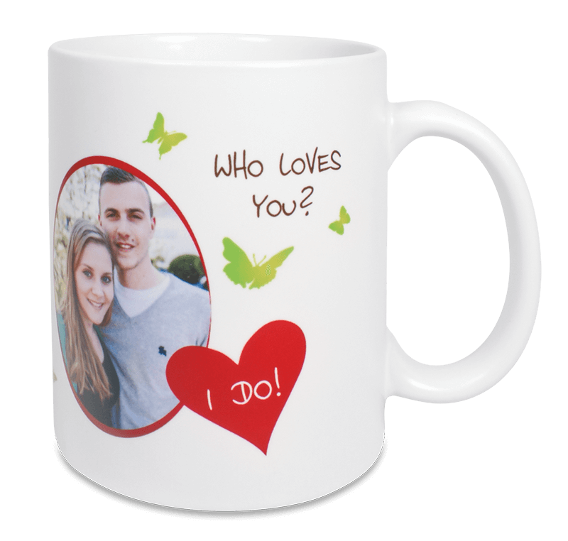 Lena Bijela FotoŠalica s Tiskom | Dizajniraj Šalicu Online