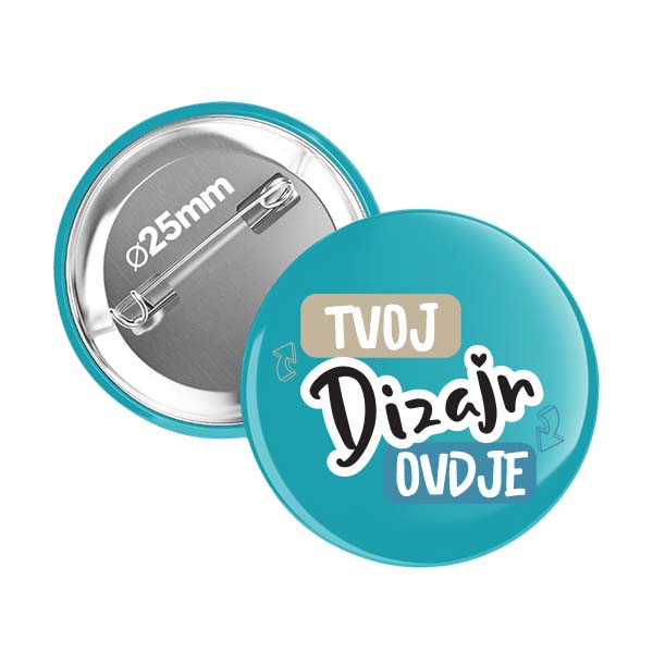 Aluminijski Bedž s Tiskom - Kreiraj Bedž Online