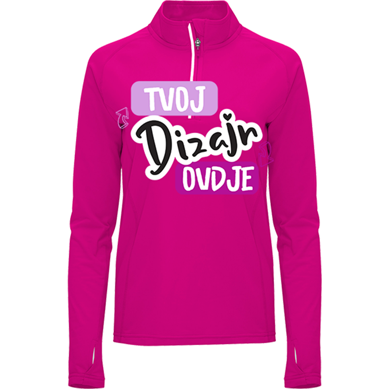 Tisak na Ženskoj Duksi Roly sa Zip Zatvaračem do Polovice - puppynator.hr